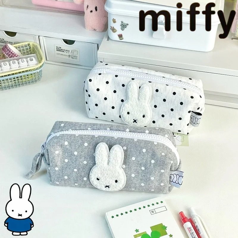 Embroidery Bag - Piórnik z motywem króliczka Miffy, uroczy,