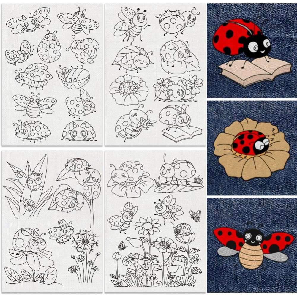 4 arkusze wzorów do haftowania – Embroidery Lady Bug recenzja i cena