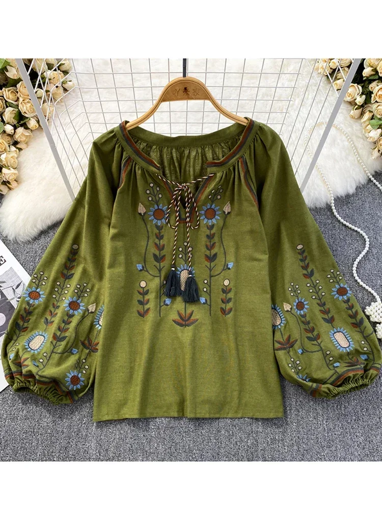 Damska wiosenna bluzka w stylu – Embroidery Cotton Shirt recenzja i cena
