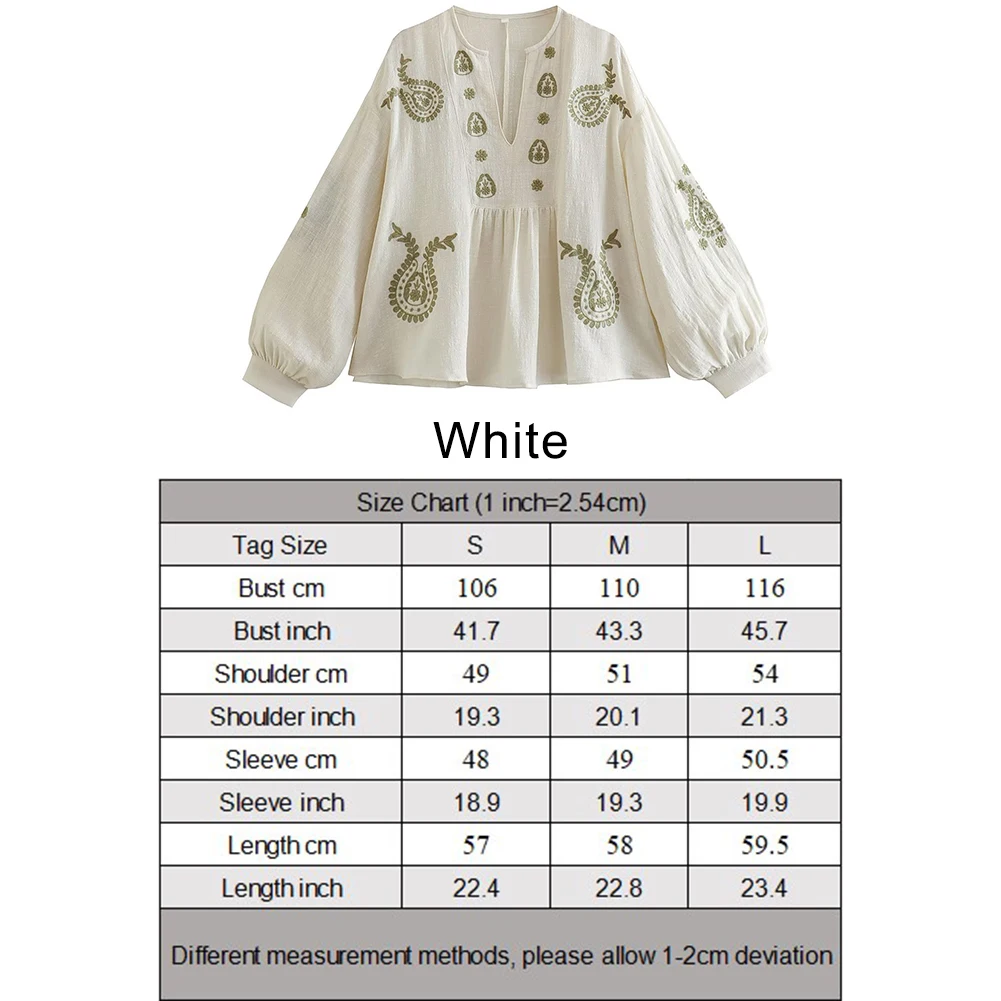 Damska nowa luźna bawełniana k – Embroidery Cotton Shirt recenzja i cena