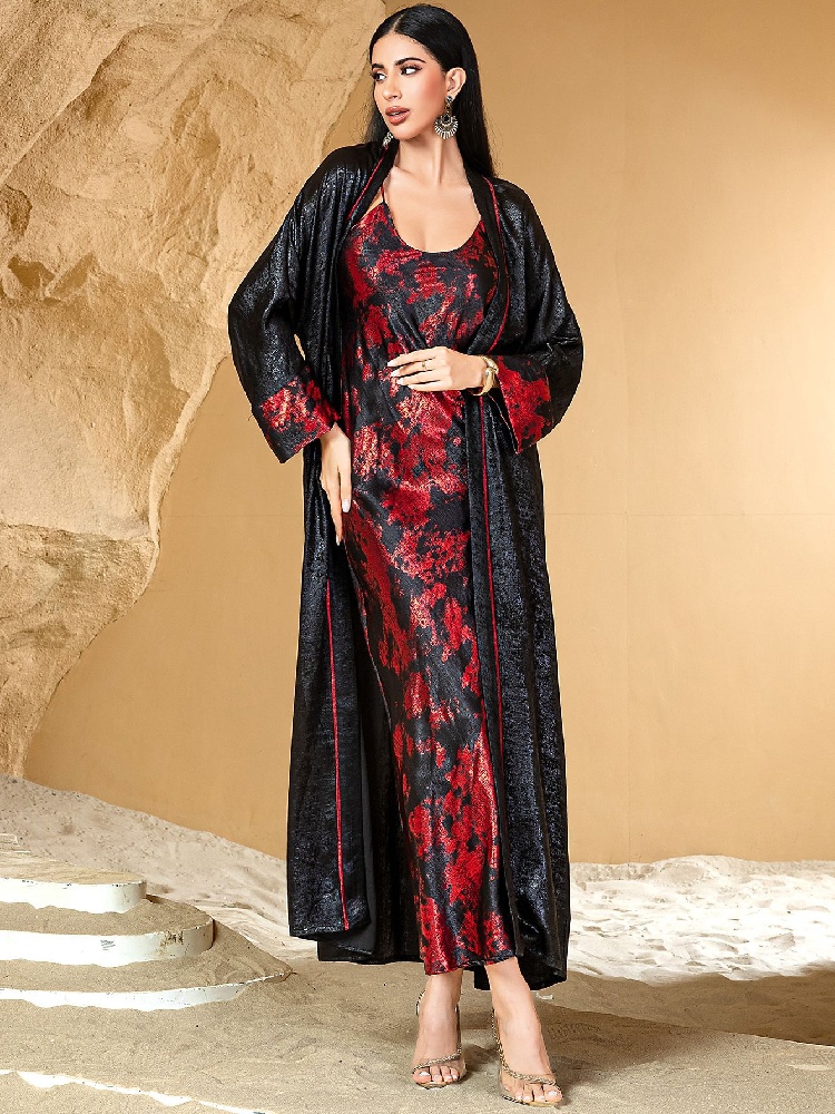 Czarny Czerwony Otwarte Kimono – Embroidery Kebaya recenzja i cena
