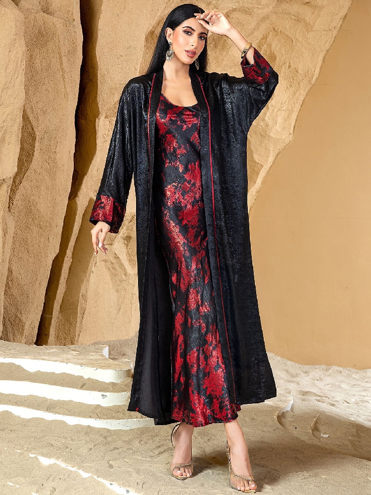 Czarny Czerwony Otwarte Kimono – Embroidery Kebaya recenzja i cena