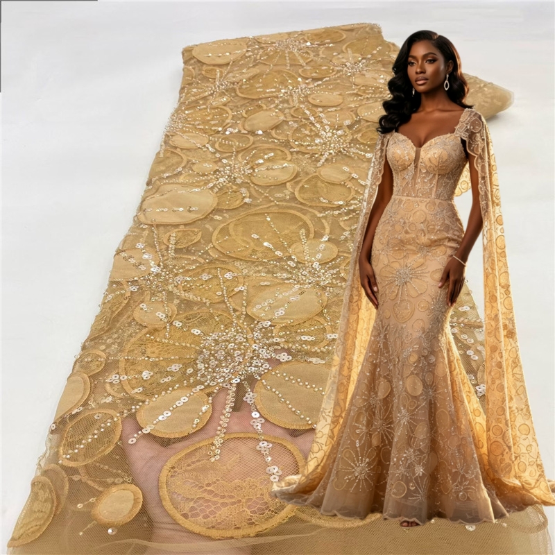 Luksusowa afrykańska koronka z – Embroidery Yellow Dress recenzja i cena