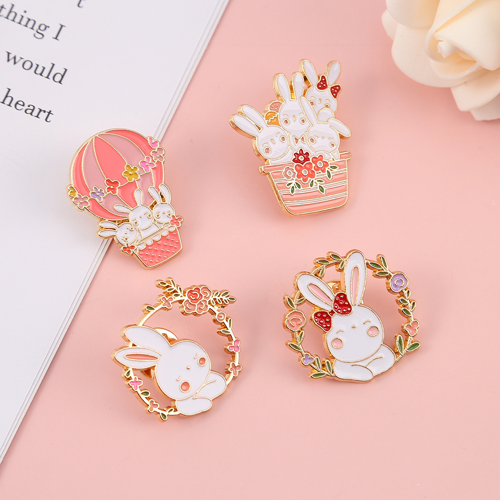 1PC Cute Bunny Metal Brooch Pi – Embroidery Bali recenzja i cena